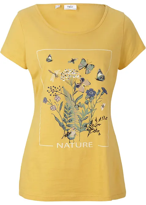 T-shirt i bomull med print, bonprix