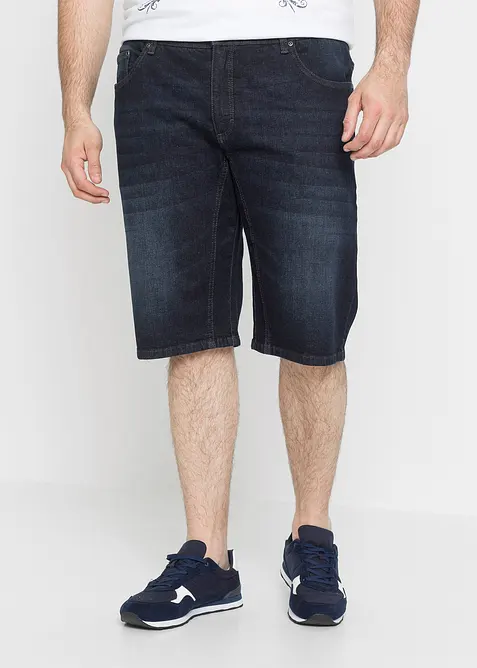 Bermudashorts i denim med stretch og forsterket skritt, Regular Fit, bonprix