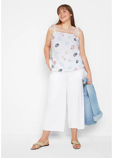 Jerseybukse i lett viskosemiks, 7/8-lengde, bonprix