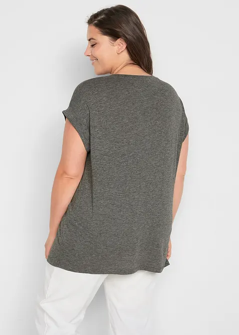 Lang topp i 100% &oslash;kologisk bomull (2-pack), bonprix