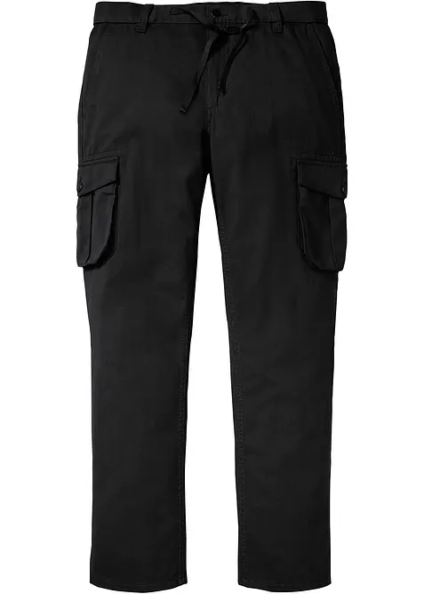 Regular Fit cargobukse med stretchlinning, Straight, bonprix