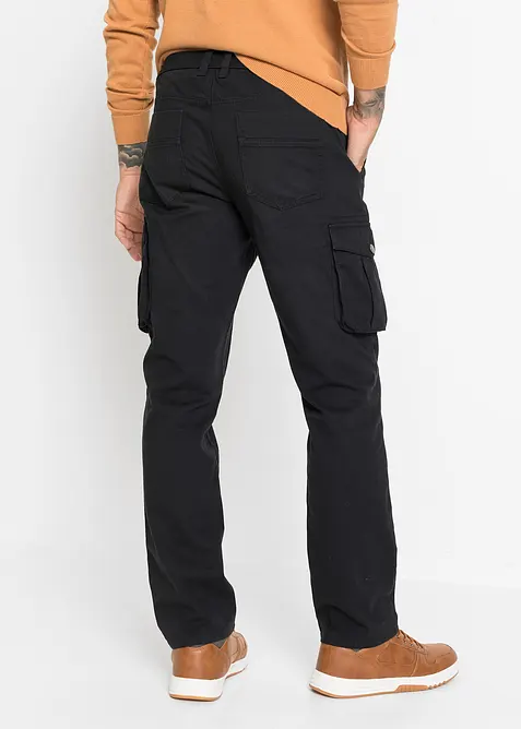 Regular Fit cargobukse med stretchlinning, Straight, bonprix