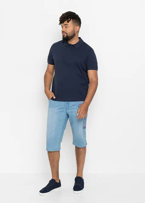 Pik&eacute;-poloskjorte i 100% &oslash;kologisk bomull, bonprix