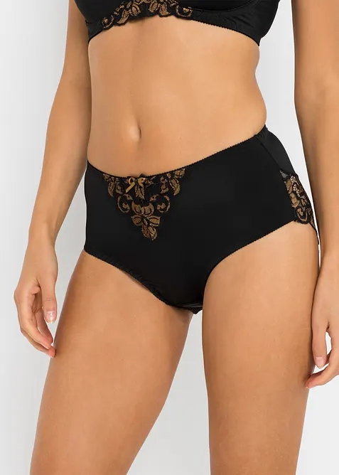 Truse med høy midje og nydelige blonder, bonprix