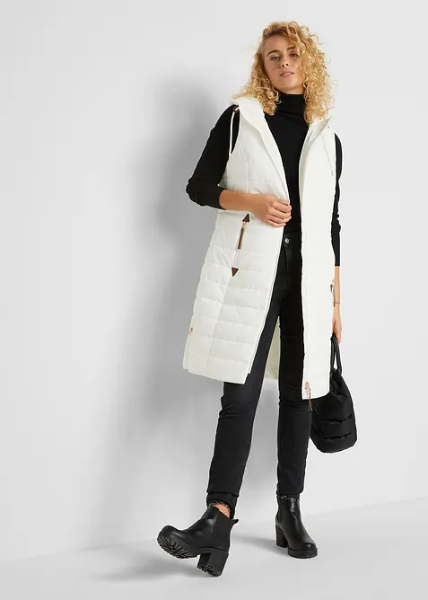 Lang, vattert vest, bonprix