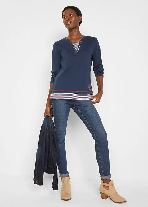 Langermet bomullstopp, bonprix