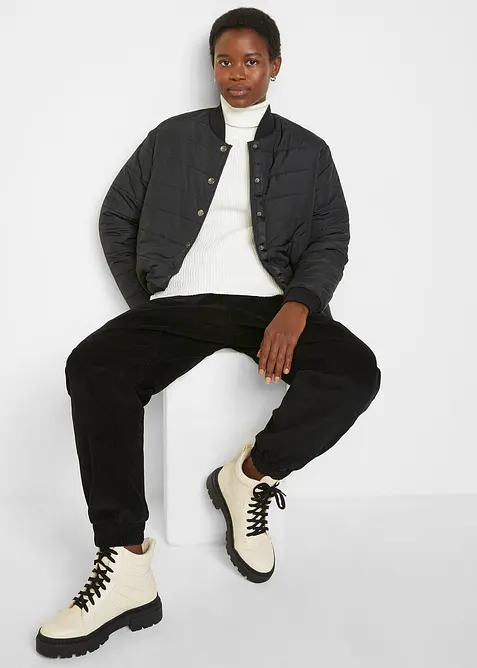 Kordfløyelsbukse i bomullsmiks, bonprix