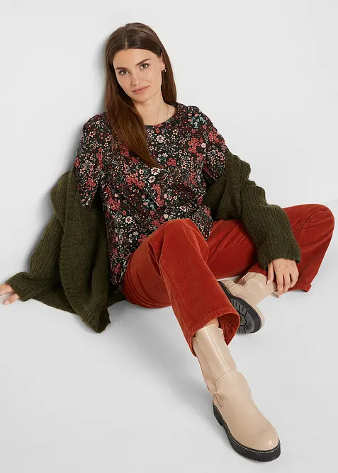 M&oslash;nstret trikottunika i bomull, bonprix