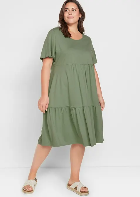 Jerseykjole i 100% bomull, bonprix