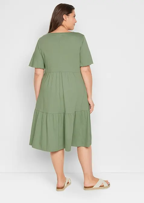 Jerseykjole i 100% bomull, bonprix