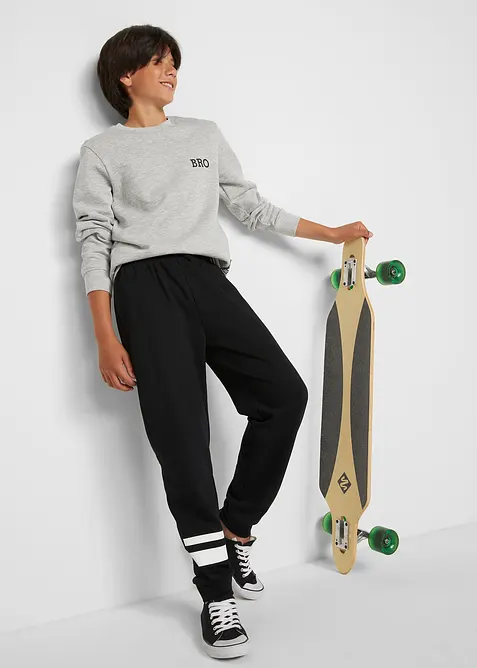 Joggebukse i myk bomullsmiks (2-pack), bonprix