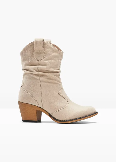 Cowboyboots med rynket skaft, bonprix