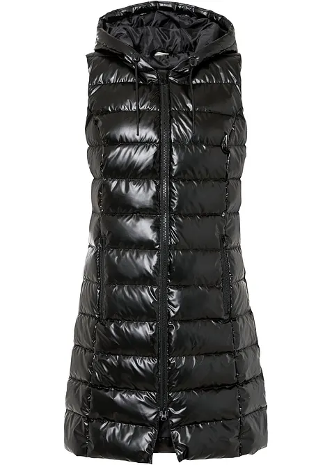 Vattert vest i glansfull look, bonprix