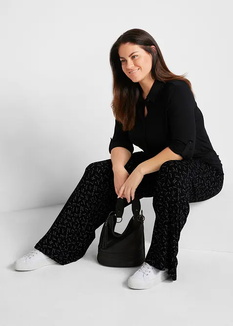 Jerseyskjorte, lang, bonprix