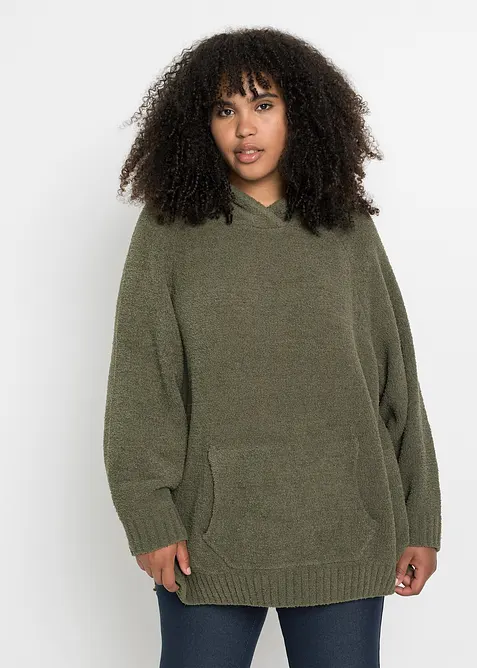 Hettegenser i pilefleece, bonprix