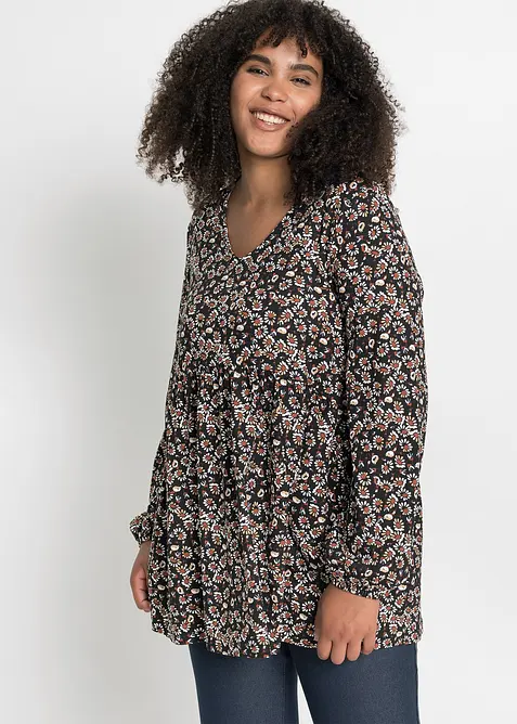 Trikotbluse av bærekraftig viskose, bonprix