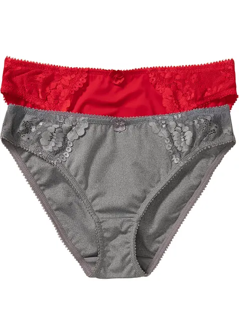 Truse med delikate blonder (2-pack), bonprix