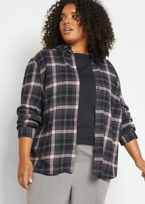 Skjorte i flanell av 100% bomull, bonprix