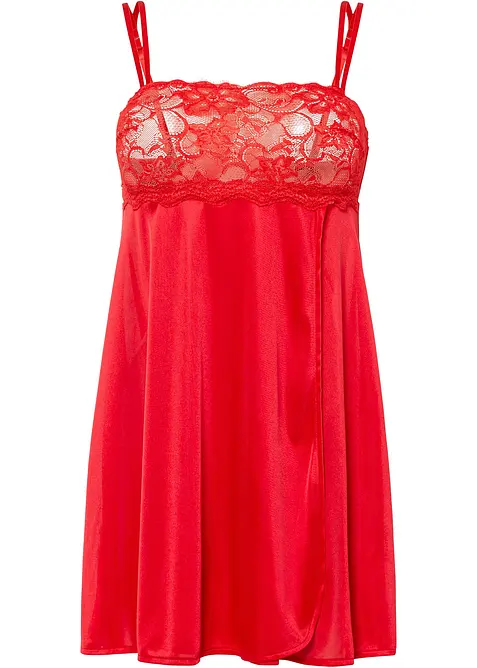 Neglisj&eacute; i glinsende materiale, bonprix