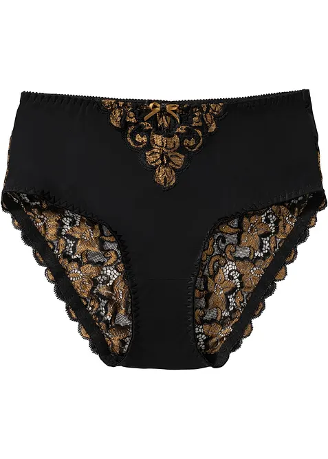 Truse med høy midje og nydelige blonder, bonprix