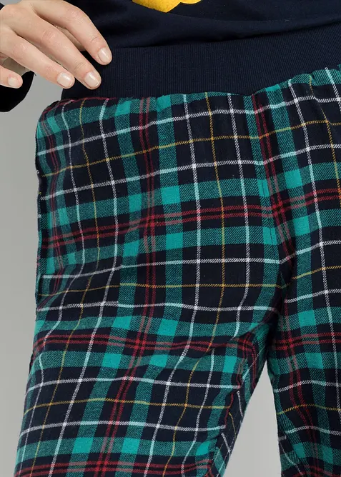 Pyjamas med flanellbukse, bonprix