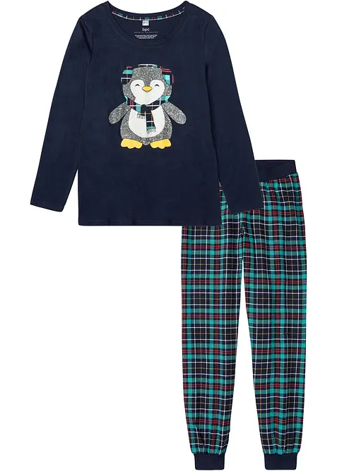 Pyjamas med flanellbukse, bonprix