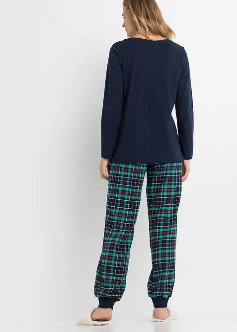 Pyjamas med flanellbukse, bonprix