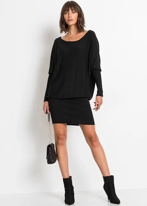 Strikket kjole i lett viskosemiks, bonprix