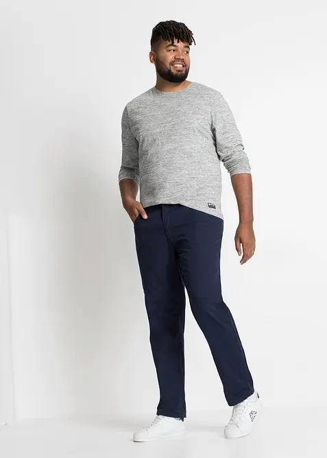 Melert, langermet overdel av bomullsmiks  (3-pack), bonprix