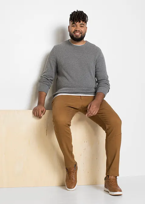 Finstrikket genser med resirkulert bomull, bonprix