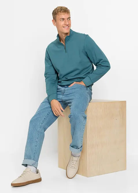 Sweatshirt med troyer-krage, bonprix