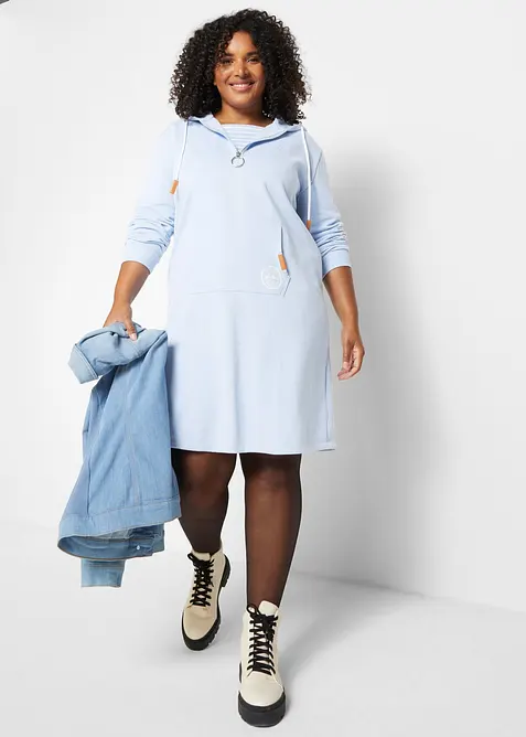 Jeansjakke med ribbet innfelling i sidene, bonprix