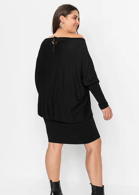 Strikket kjole i lett viskosemiks, bonprix