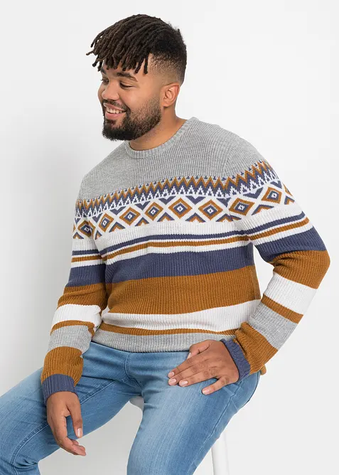 Genser med koftem&oslash;nster, bonprix