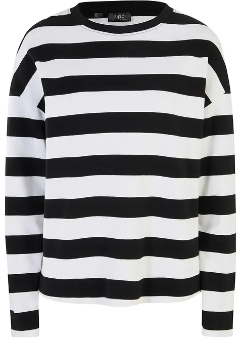 Langermet topp i interlock-materiale i 100% bomull, bonprix