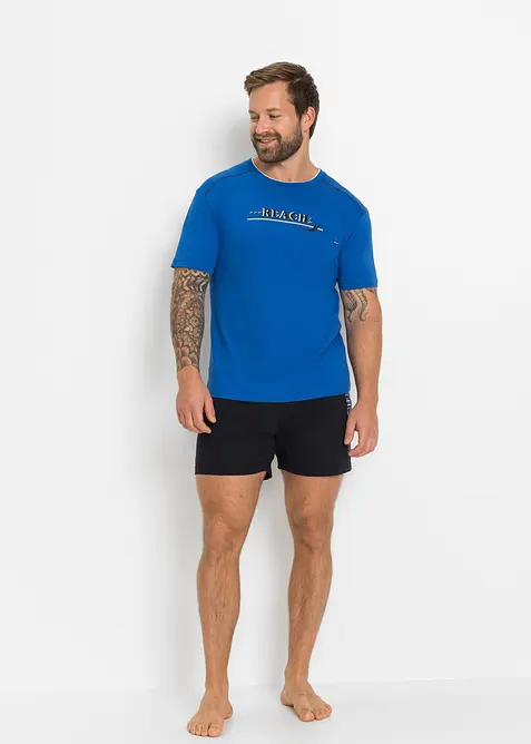 Kort pyjamas med myk bomull, bonprix