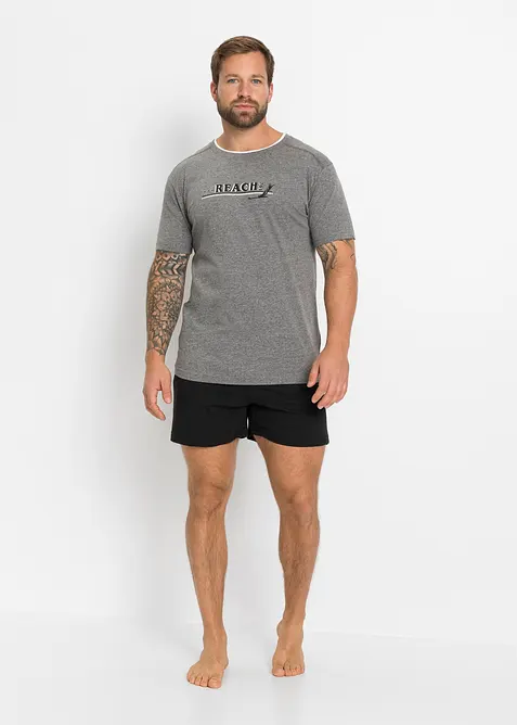 Kort pyjamas med myk bomull, bonprix