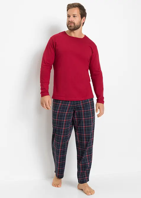 Pyjamas av 100% økologisk bomull med lange ermer., bonprix