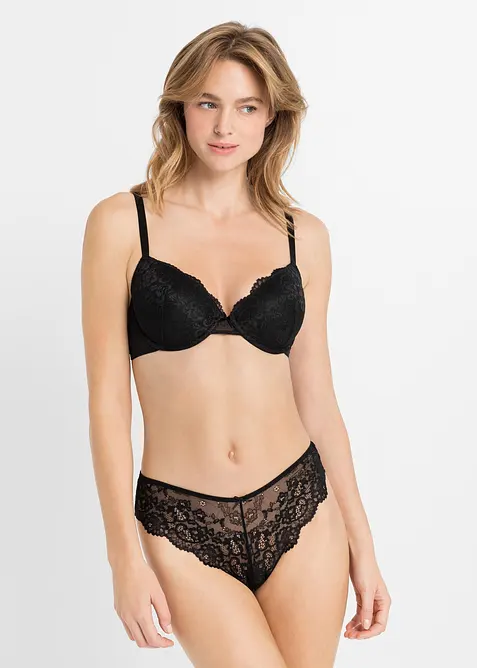 Brazilian truse i nydelig blondemateriale (2-pack), bonprix