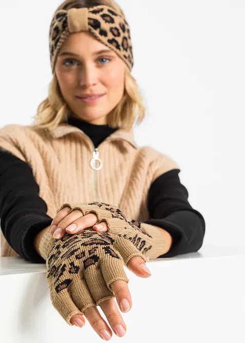 Panneb&aring;nd og votter (3-delt sett), bonprix