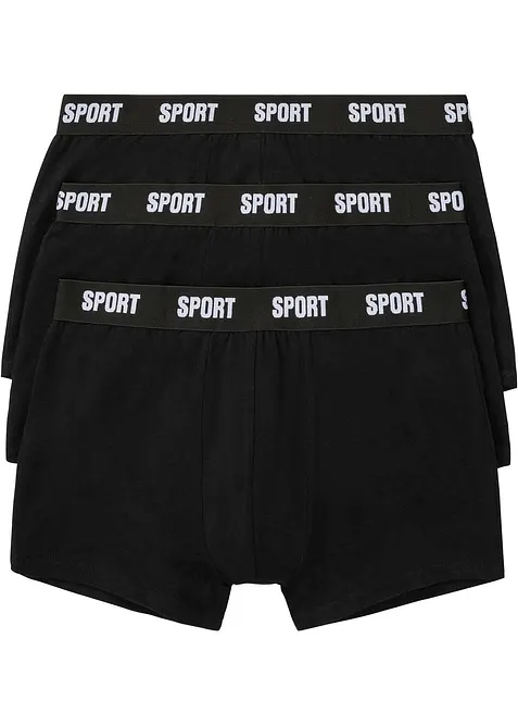 Boksershorts med bomull i ettersittende modell (3-pack), bonprix