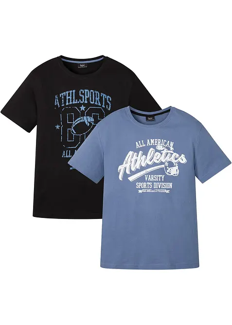 T-skjorte (2-pack) i Regular Fit, bonprix