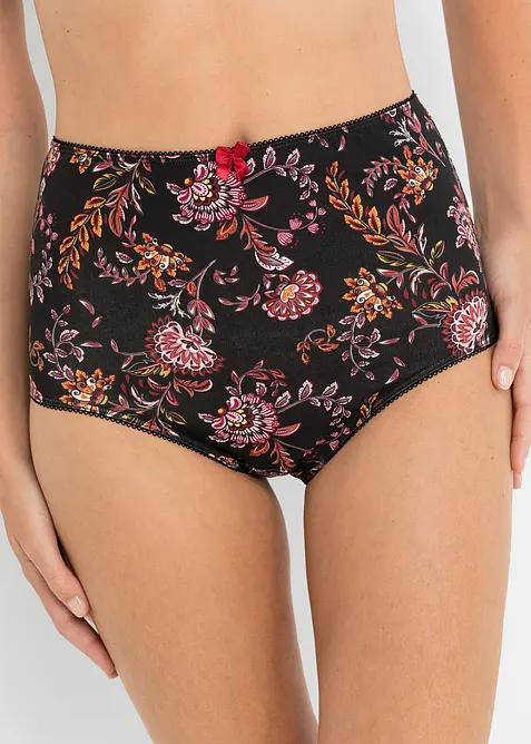 Highwaist-truse med bomull (4-pack), bonprix