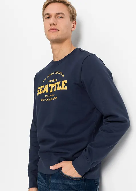 Sweatshirt i 100% &oslash;kologisk bomull (2-pack), bonprix