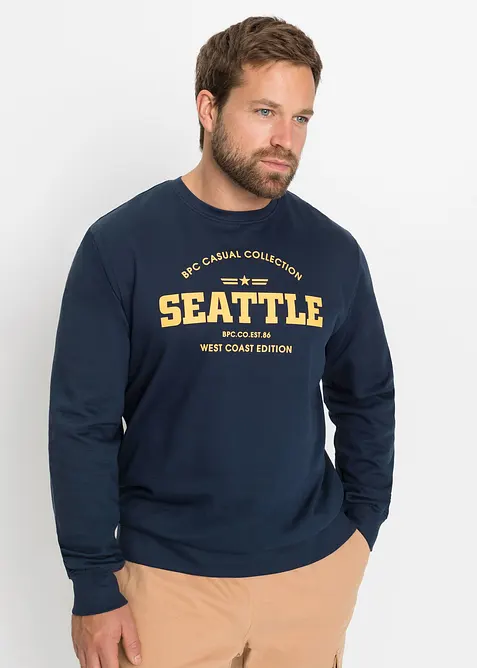 Sweatshirt i økologisk bomull (2-pack), bonprix