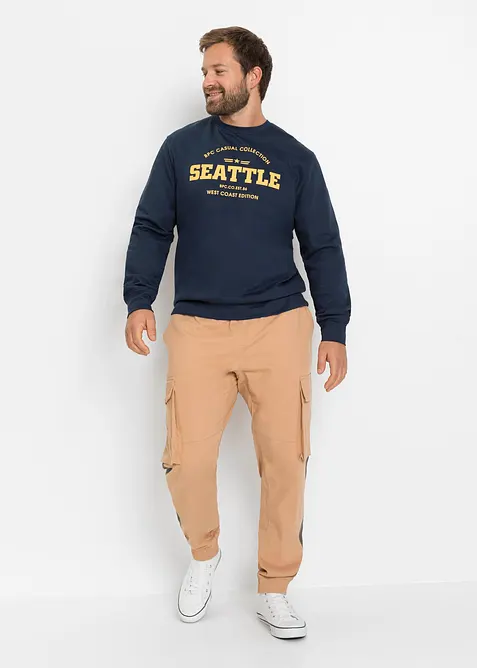 Sweatshirt i økologisk bomull (2-pack), bonprix