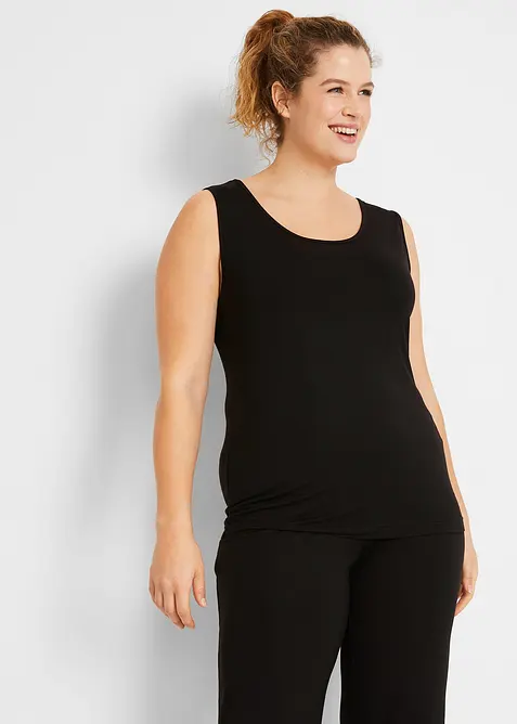 Loungewear kosedress (3-delt sett) med viskose, bonprix