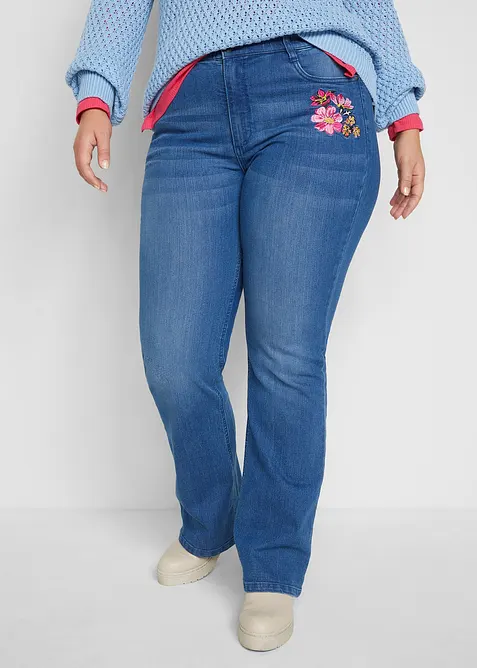 Bootcut-jeans, High Waist, komfortlinning, bonprix