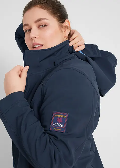 Stretch-softshelljakke, vannavvisende, bonprix