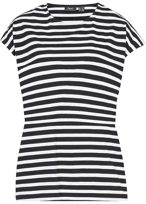 Stripet topp av &oslash;kologisk bomull, bonprix